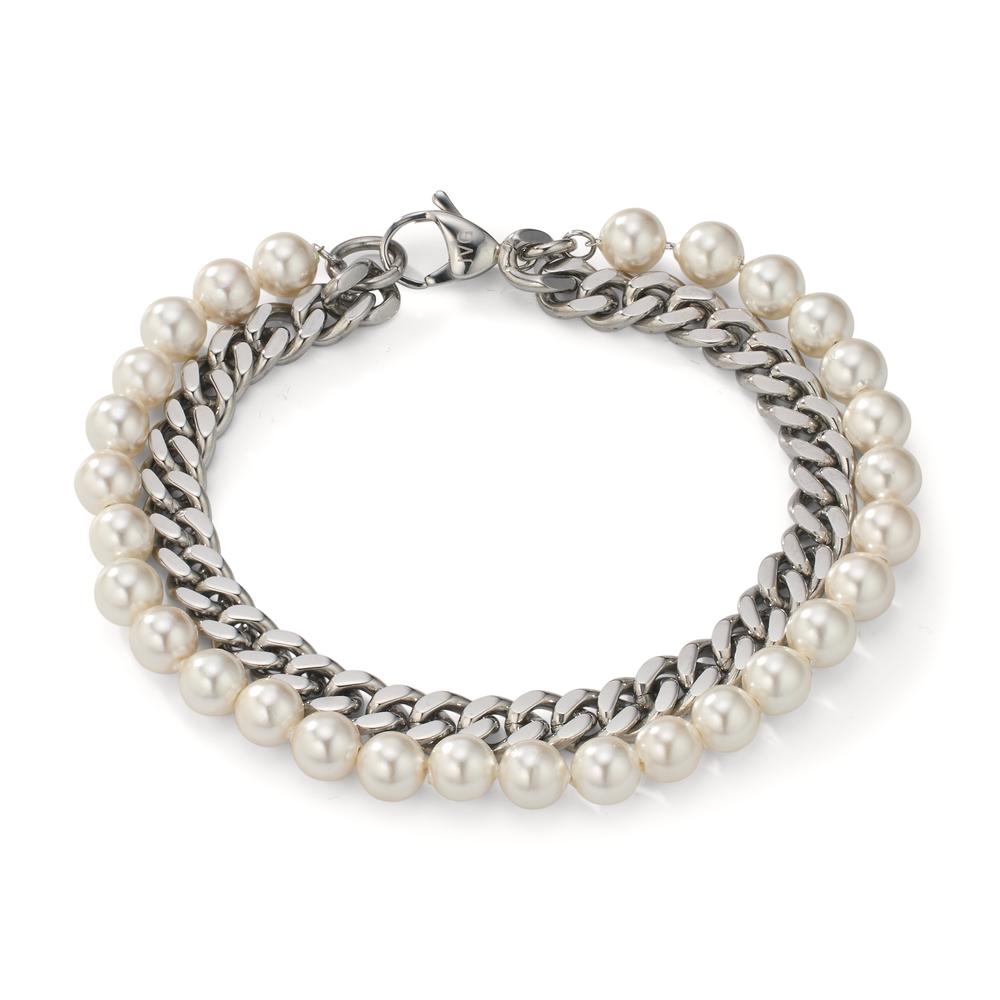 Armband Edelstahl shining Pearls, 6 mm 21 cm-607458