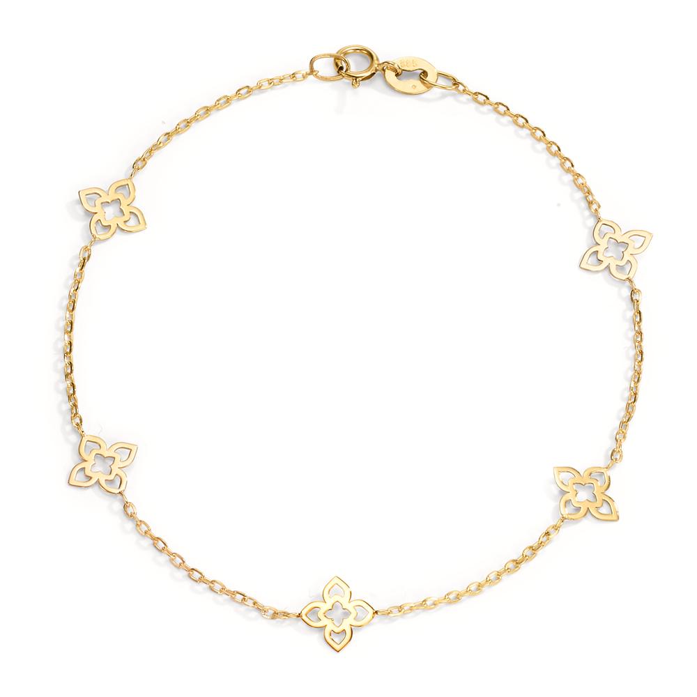 Armband 585/14 K Gelbgold Blume 18 cm-607518