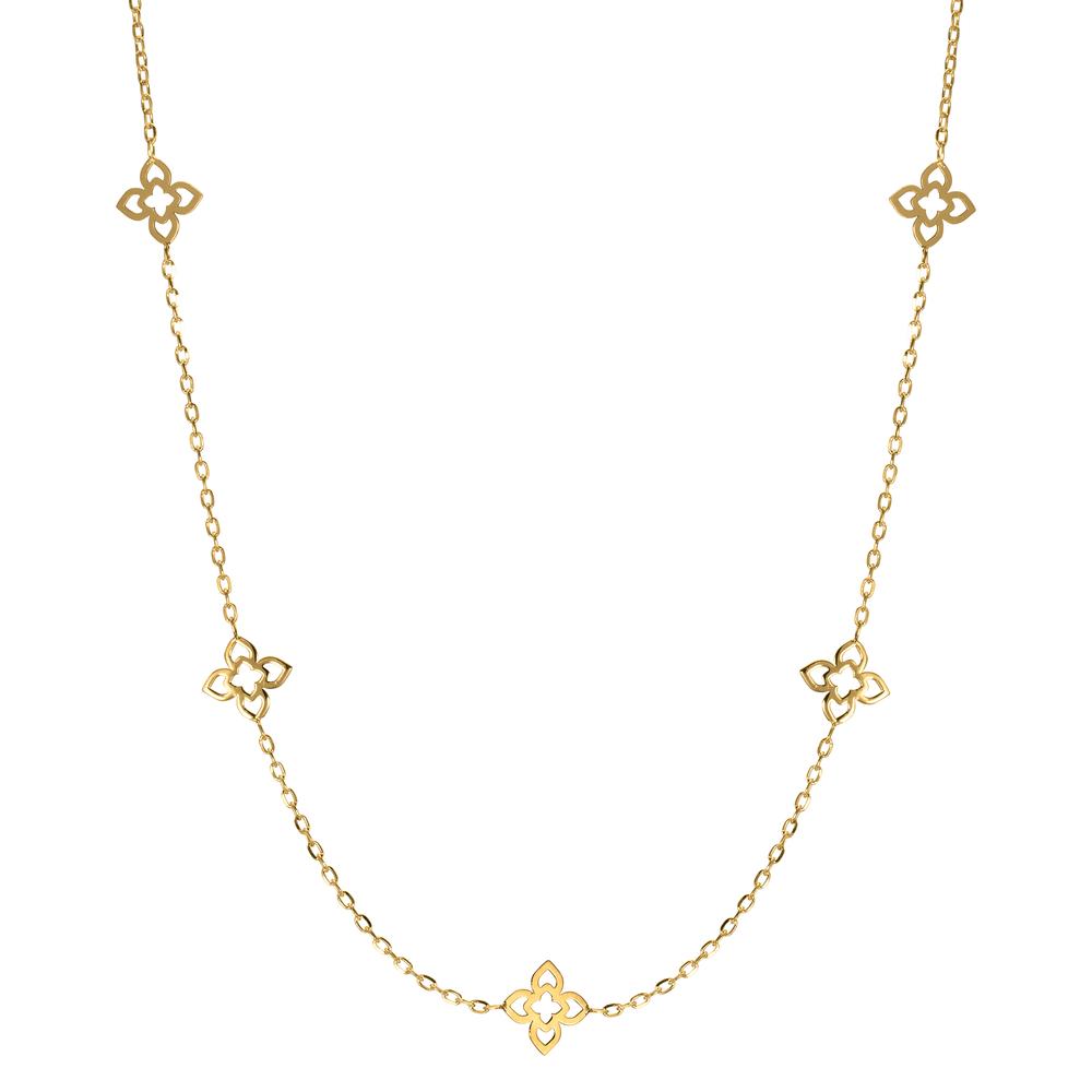 Collier 585/14 K Gelbgold Blume 45 cm-607519
