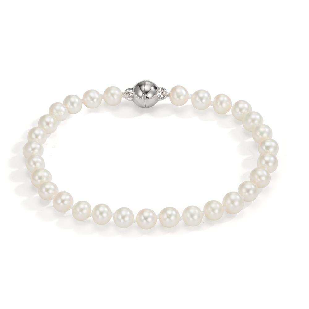 Armband Silber rhodiniert Süsswasserzuchtperlen 5-6 mm 19 cm-607775