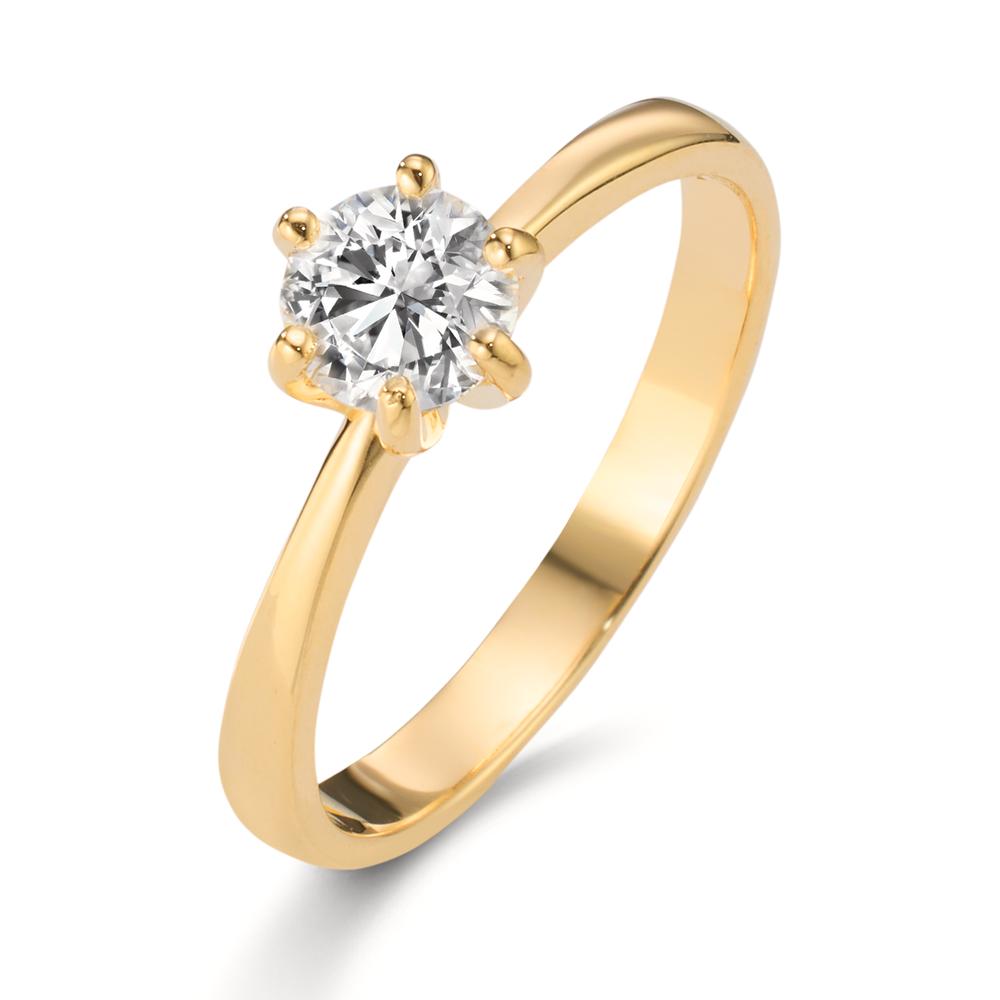Solitär Ring 750/18 K Gelbgold Diamant Lab Grown 0.40 ct, w-si-608008