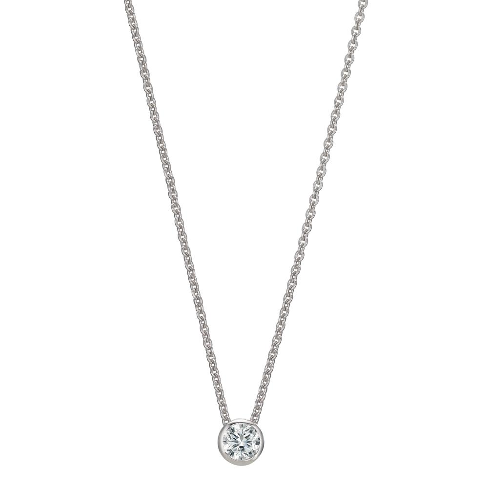 Collier 750/18 K Weissgold Diamant Lab Grown 0.20 ct, w-si 40-42 cm verstellbar-608024