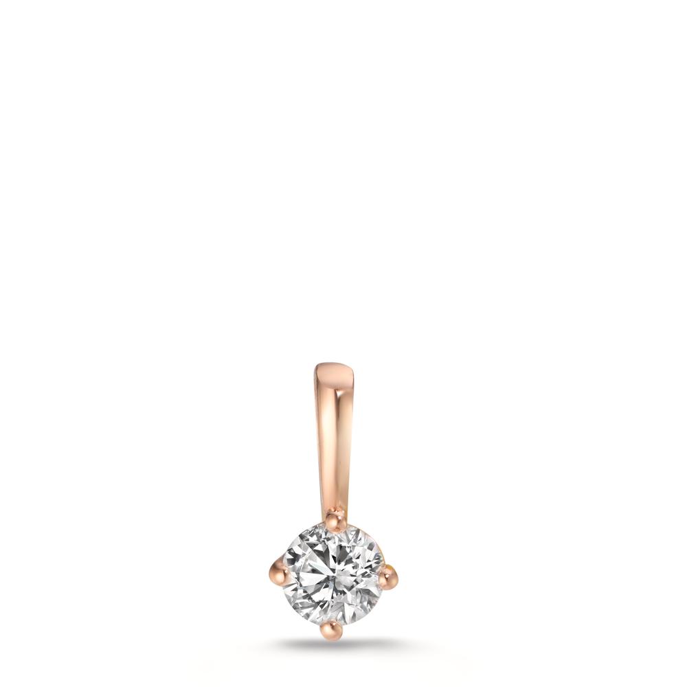 Anhänger 750/18 K Rotgold Diamant Lab Grown 0.20 ct, w-si Ø4.8 mm-608027