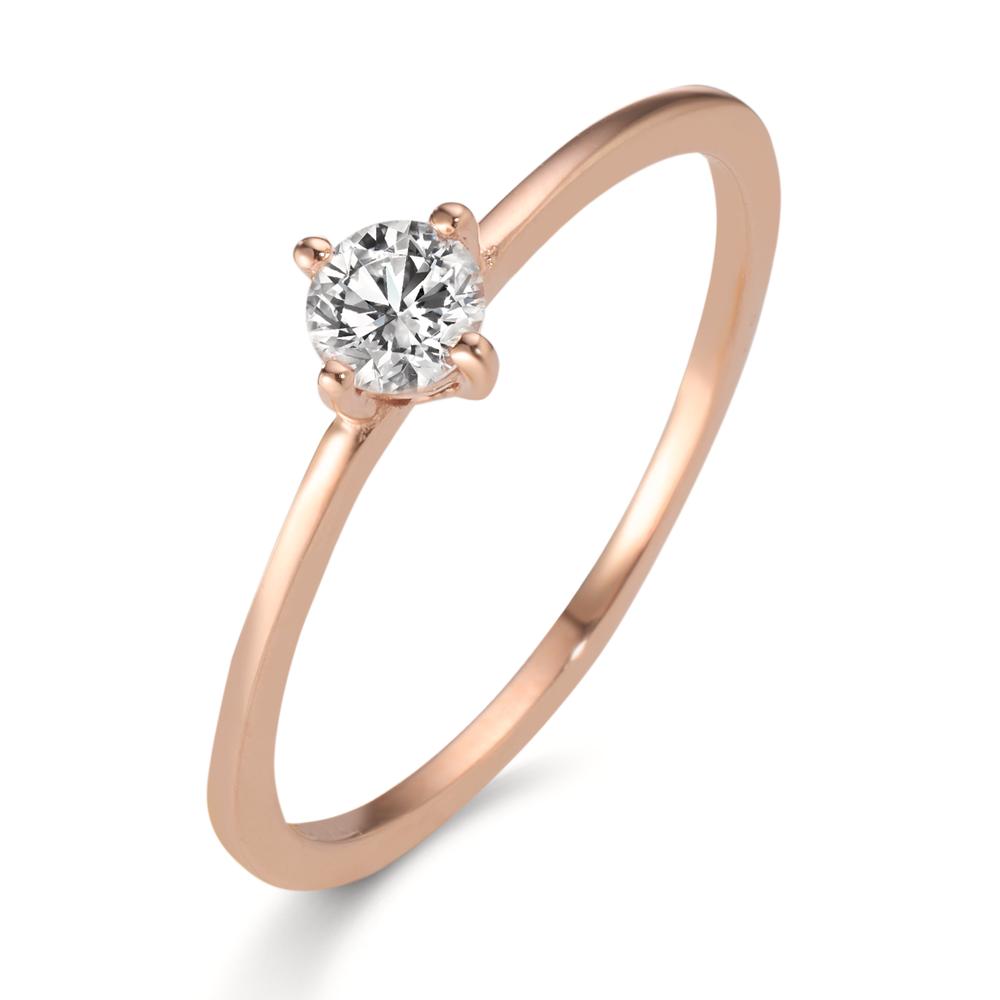 Solitär Ring 750/18 K Rotgold Diamant Lab Grown 0.20 ct, w-si-608029