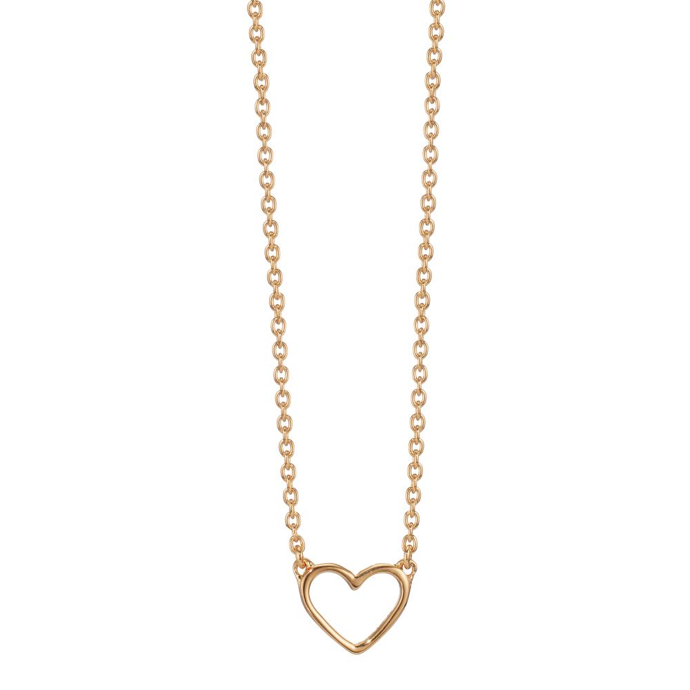 Collier Silber gelb vergoldet Herz 36-42 cm verstellbar-608517