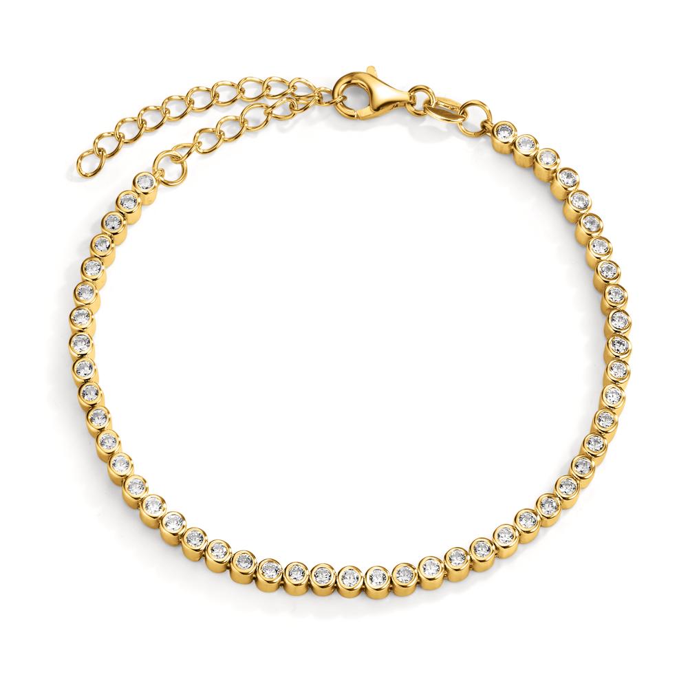 Armband Silber Zirkonia vergoldet 16-19 cm verstellbar-609142