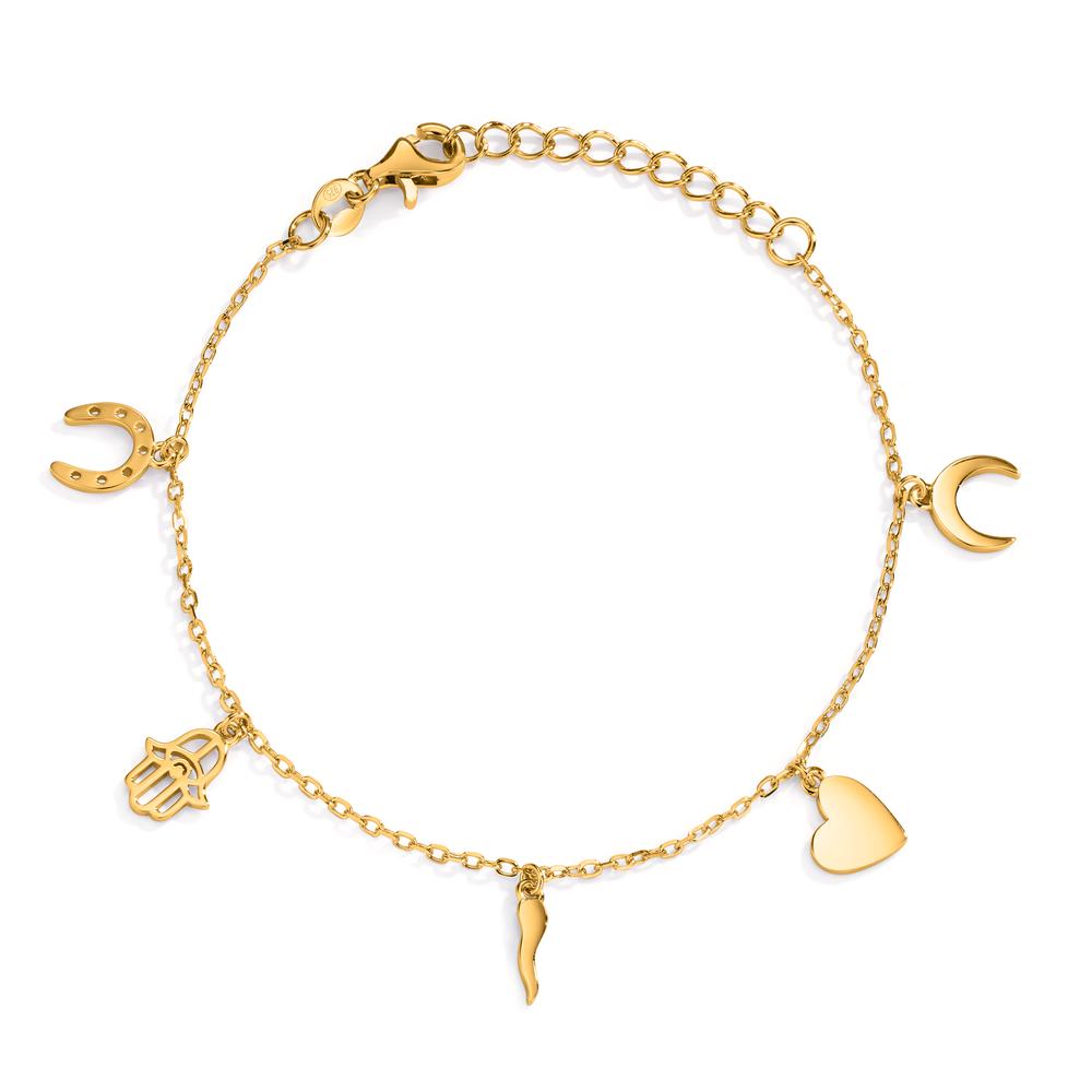 Armband Silber Zirkonia gelb vergoldet 16-19 cm verstellbar-609166
