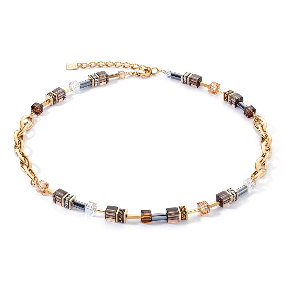 Collier Edelstahl gelb IP beschichtet 45.5-41.5 cm verstellbar-610148